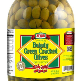 Ziyad Balady Green Cracked Olives - Sweet and Tea